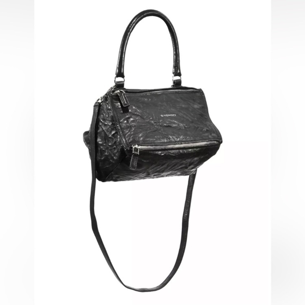 Givenchy Pandora Black Leather Crinkle Bag - Picture 4 of 16